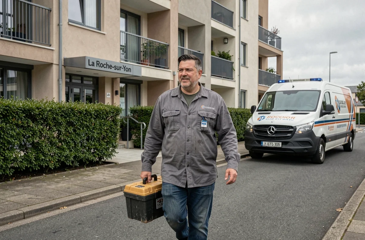 Artisan multiservice TM Travaux arrivant sur site à La Roche-sur-Yon avec sa boîte à outils